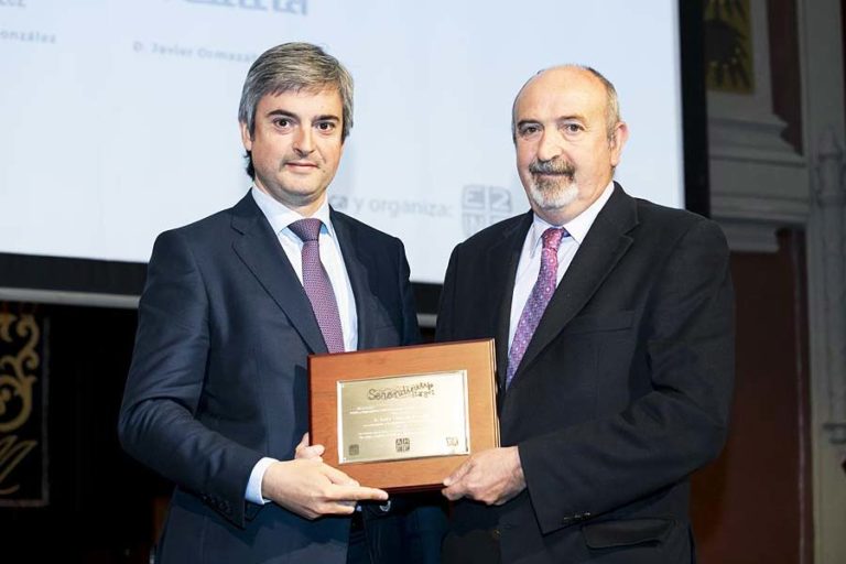 The founder of Velatia, Javier Ormazabal Ocerin, is honoured during ...